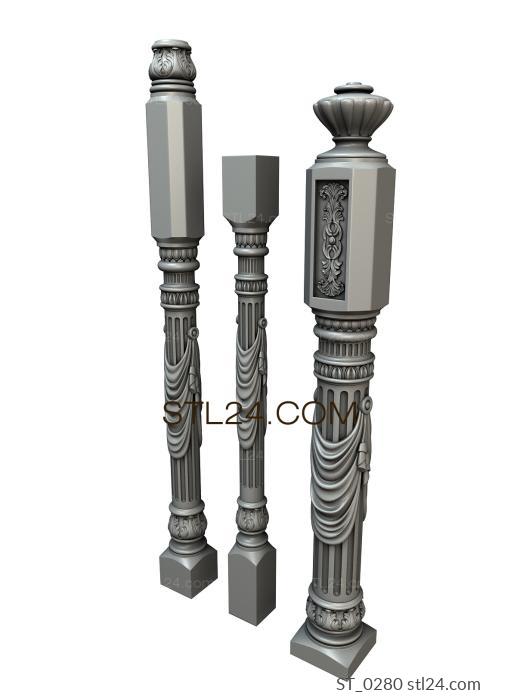 Pillar (ST_0280) 3D models for cnc